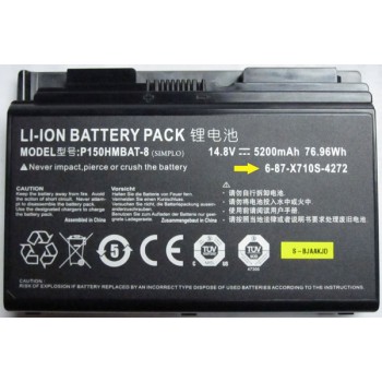 Replacement Clevo P150HM P151HM NP8150 NP8130 P150HMBAT-8 76.96Wh battery