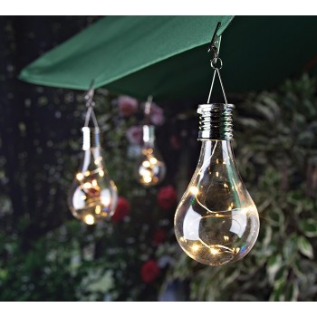 Waterproof Solar Light Bulb Solar Rotatable Outdoor Garden Camping Hanging LED Light Plastic solar Lamp