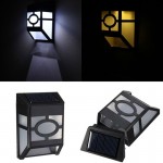 2 LED Waterproof Outdoor Solar Powered Lamps Wall Mount Garden Path Yard Landscape Lights