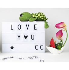LED Cinematic Light Box with DIY 90 PCS BLACK Letters Cards A4 Size 